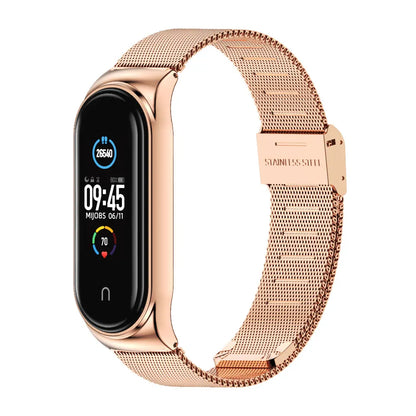 Sonicora Premium Metal Bracelet Strap for Xiaomi Mi Band 5–11 – Elegant Stainless Steel Style