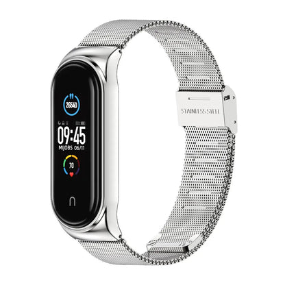 Sonicora Premium Metal Bracelet Strap for Xiaomi Mi Band 5–11 – Elegant Stainless Steel Style