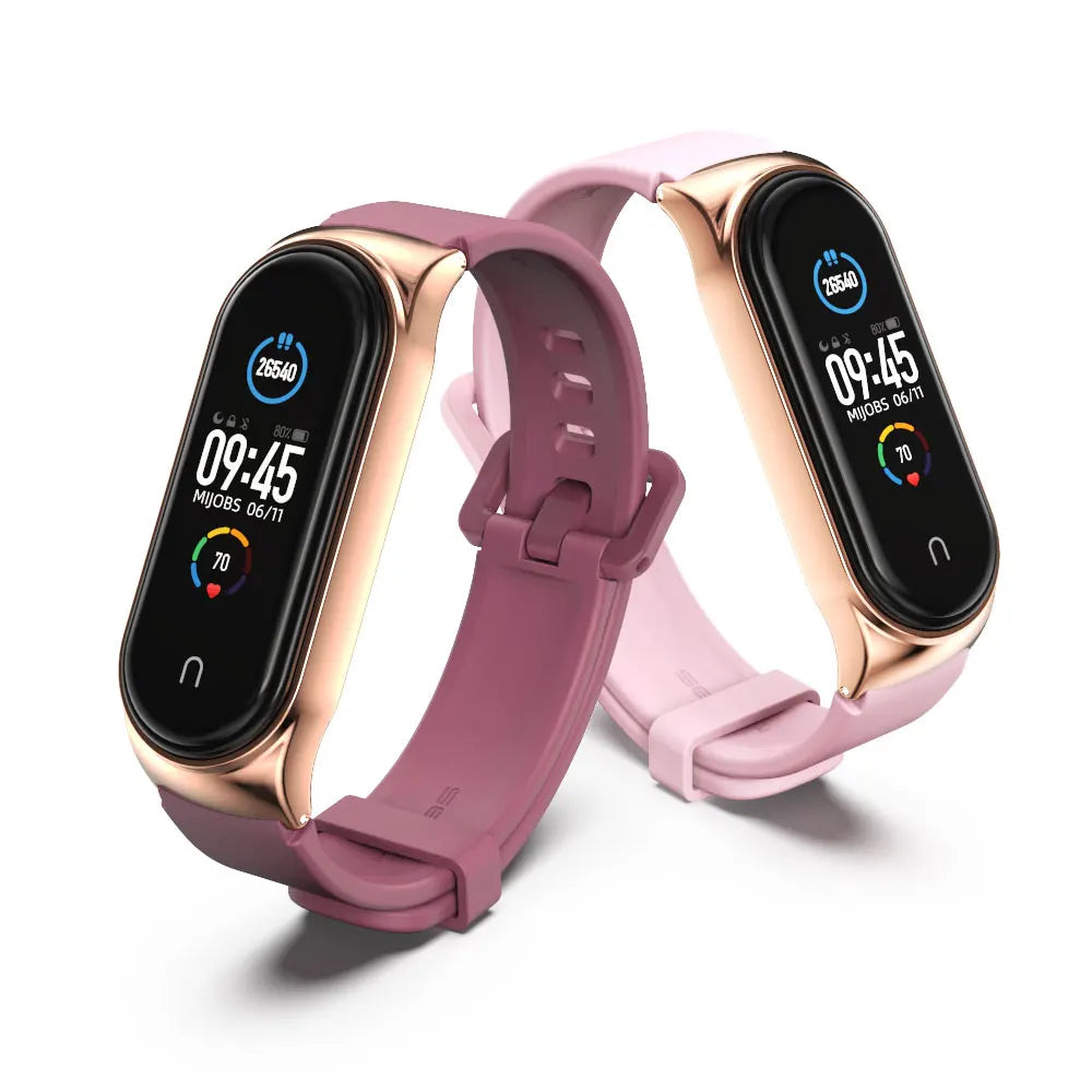 Sonicora Premium Metal Bracelet Strap for Xiaomi Mi Band 5–11 – Elegant Stainless Steel Style