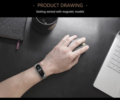 Sonicora Premium Metal Bracelet Strap for Xiaomi Mi Band 5–11 – Elegant Stainless Steel Style