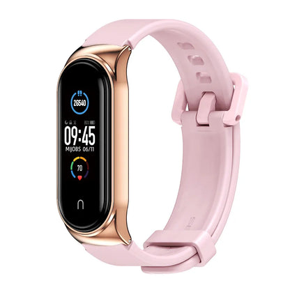 Sonicora Premium Metal Bracelet Strap for Xiaomi Mi Band 5–11 – Elegant Stainless Steel Style