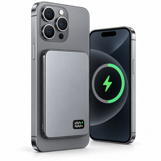 Sonicora Magnetic Wireless Power Bank – 22.5W Fast Charging & LED Battery Display
