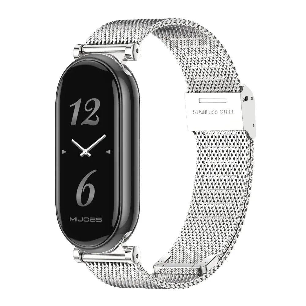 Sonicora Premium Metal Bracelet Strap for Xiaomi Mi Band 5–11 – Elegant Stainless Steel Style