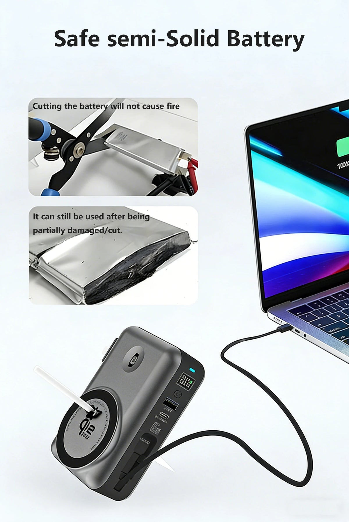 Sonicora 10,000mAh Magnetic Power Bank – Qi2.2 25W Wireless Fast Charging, 5-in-1 Design