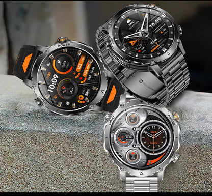 Sonicora Tactical Smartwatch – Rugged Design, Bluetooth Calling & Advanced Fitness Tracking