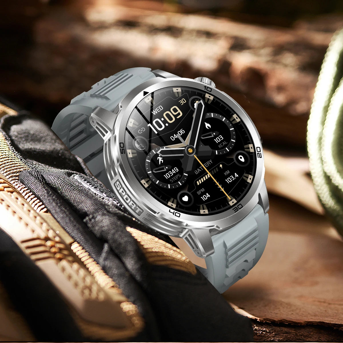 Sonicora Tactical Smartwatch – Rugged Design, AMOLED Display & Built-In GPS