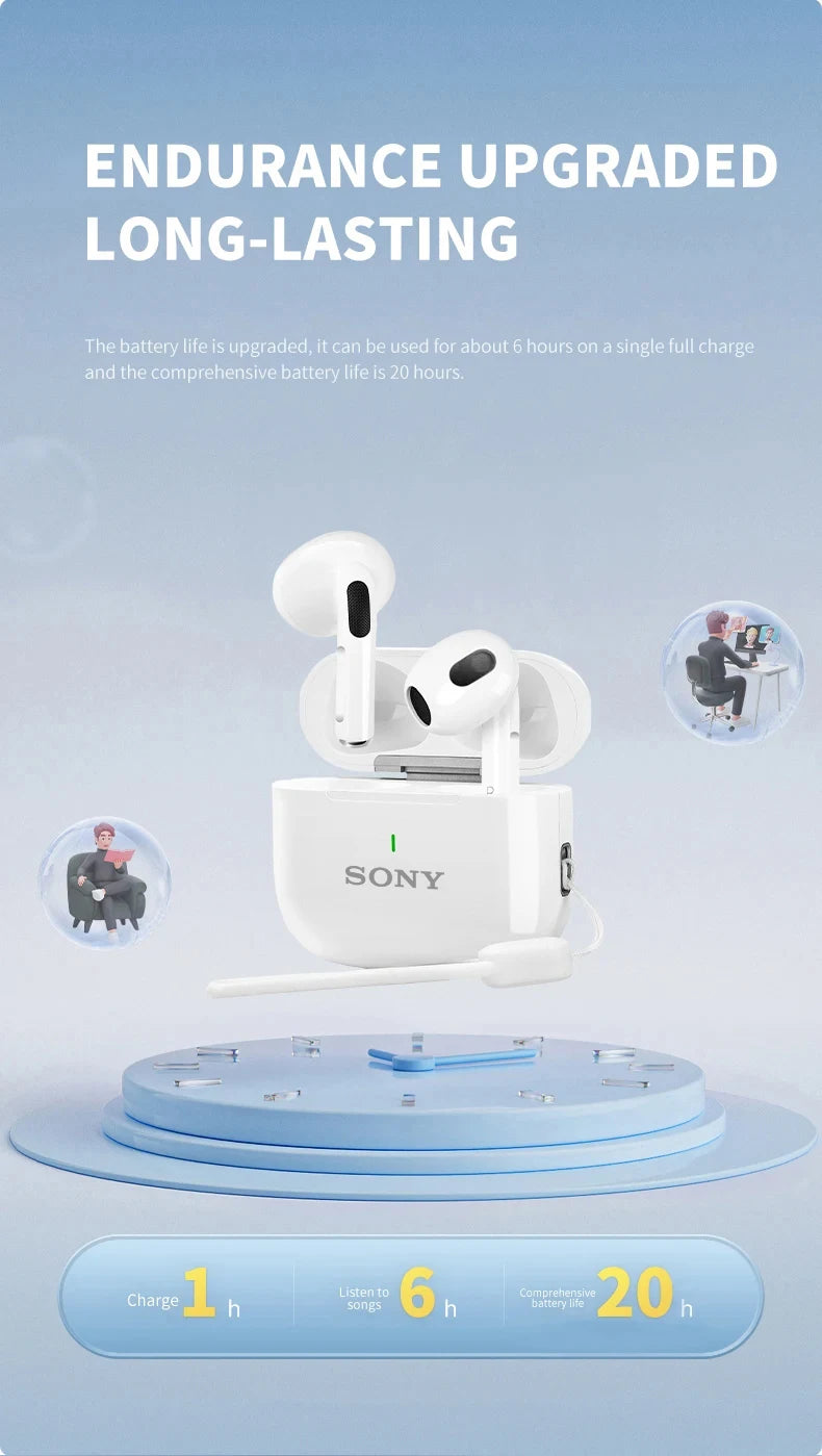 Sonicora A6 Pro Wireless Earbuds – Extra Bass, HiFi Stereo Sound & Clear Calls
