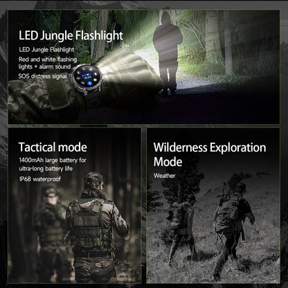 Sonicora Tactical Smartwatch – Rugged Design, Bluetooth Calling & Advanced Fitness Tracking