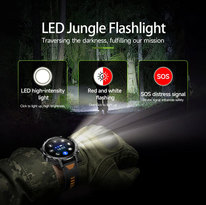 Sonicora Tactical Smartwatch – Rugged Design, Bluetooth Calling & Advanced Fitness Tracking