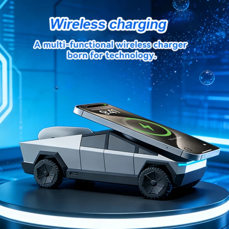 Sonicora 3-in-1 Wireless Charging Station – 15W Fast Charging & Adjustable Desktop Stand
