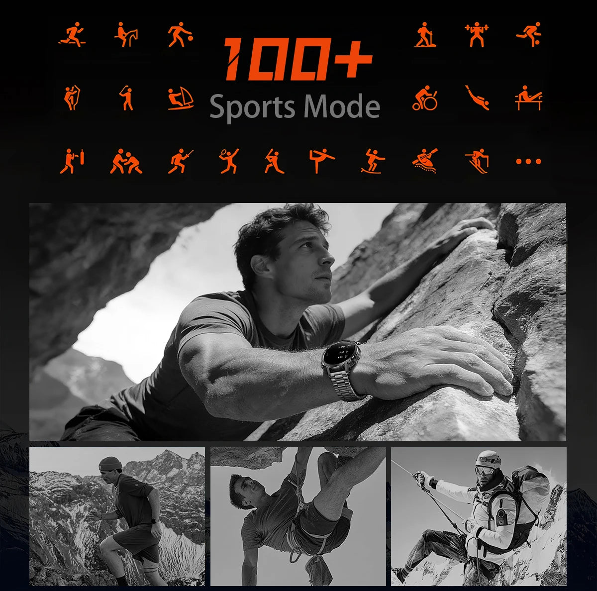 Sonicora Tactical Smartwatch – Rugged Design, Bluetooth Calling & Advanced Fitness Tracking