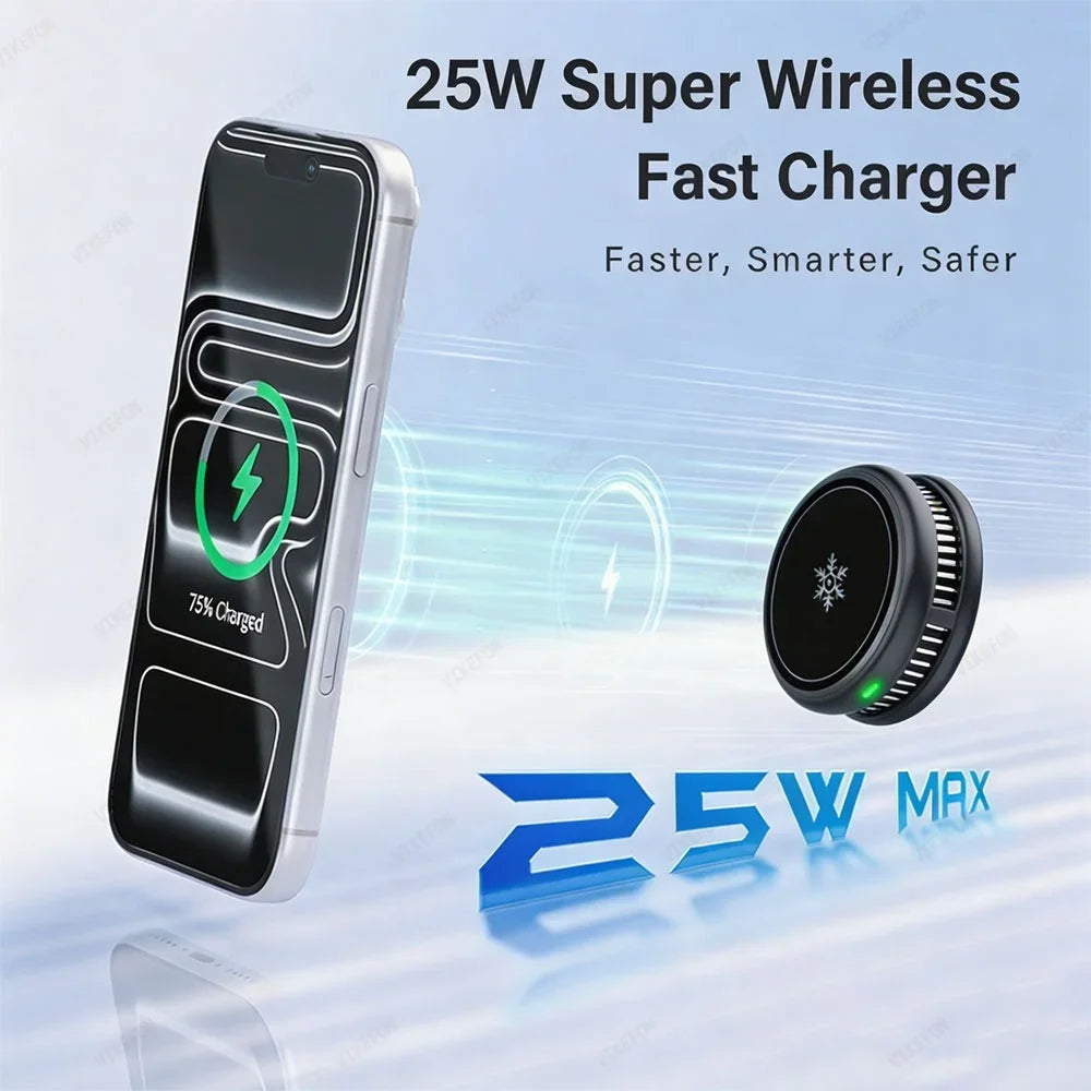 Sonicora 25W Magnetic Wireless Charging Dock – TEC Cooling & Adjustable Phone Stand