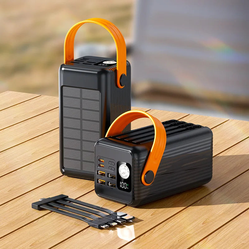 Sonicora 50,000mAh Power Bank – 4 Built-In Charging Cables & Digital Battery Display