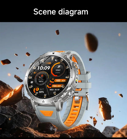 Sonicora Tactical Smartwatch – Rugged Design, Bluetooth Calling & Advanced Fitness Tracking