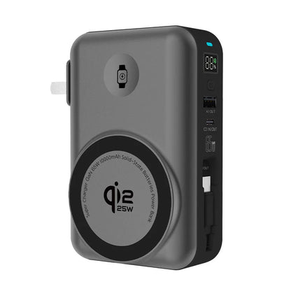 Sonicora 10,000mAh Magnetic Power Bank – Qi2.2 25W Wireless Fast Charging, 5-in-1 Design