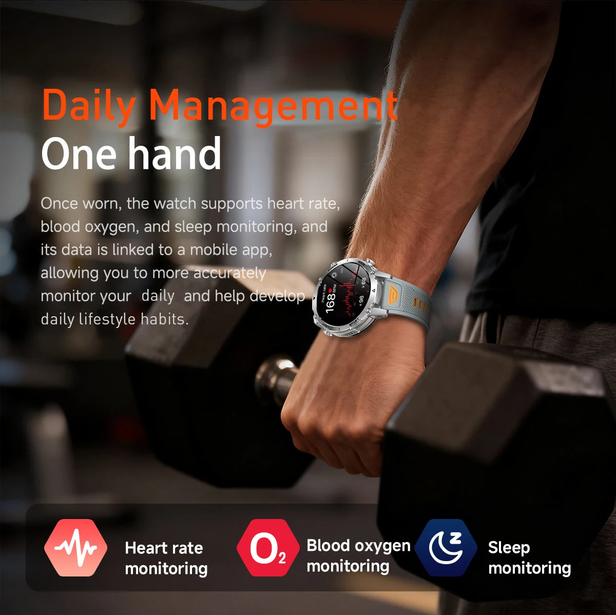 Sonicora Tactical Smartwatch – Rugged Design, Bluetooth Calling & Advanced Fitness Tracking