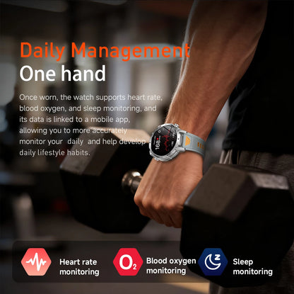 Sonicora Tactical Smartwatch – Rugged Design, Bluetooth Calling & Advanced Fitness Tracking