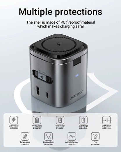 Sonicora 6-in-1 Magnetic Wireless Charging Station – 65W GaN Fast Charger