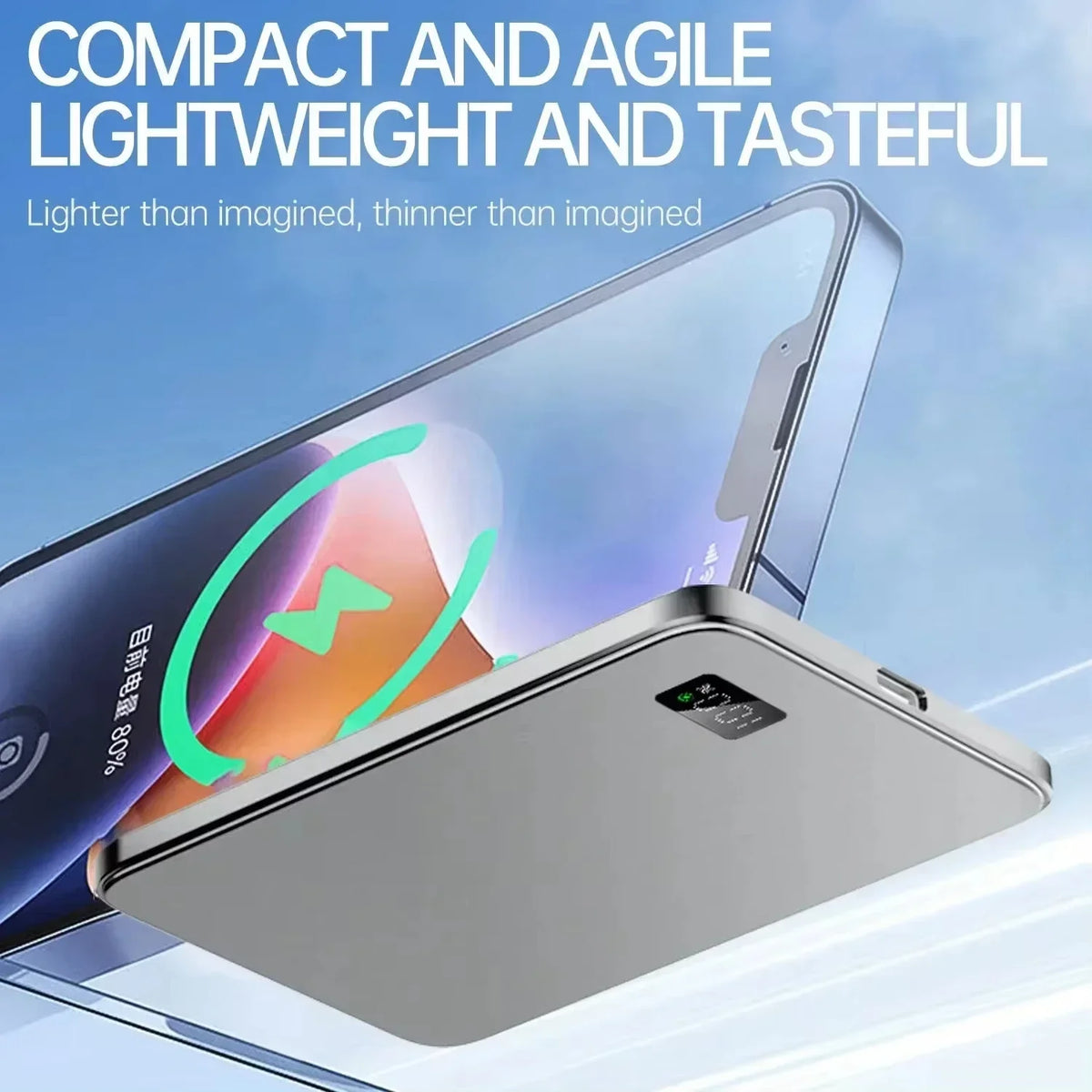 Sonicora Magnetic Wireless Power Bank – 22.5W Fast Charging & LED Battery Display