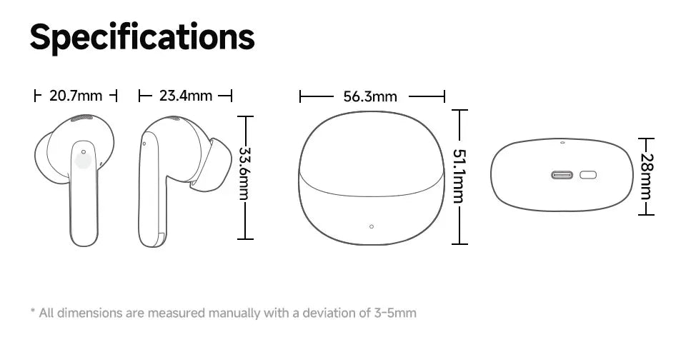 Sonicora Premium Wireless Earbuds – 46dB Active Noise Cancellation & Hi-Res LDAC Audio