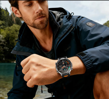 Sonicora Tactical Smartwatch – Rugged Design, Bluetooth Calling & Advanced Fitness Tracking