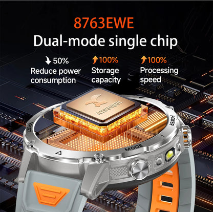 Sonicora Tactical Smartwatch – Rugged Design, Bluetooth Calling & Advanced Fitness Tracking