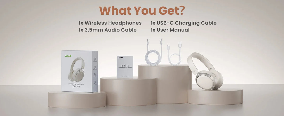 Sonicora Wireless Headphones – Active Noise Cancellation & Powerful 40mm Drivers