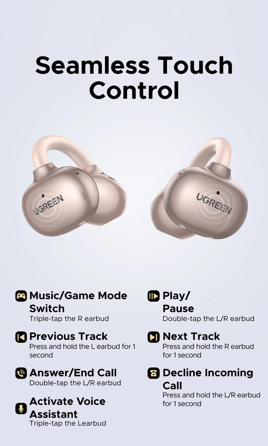 Sonicora Open-Ear Wireless Earbuds – Bluetooth Connectivity, Lightweight Comfort & Everyday Freedom