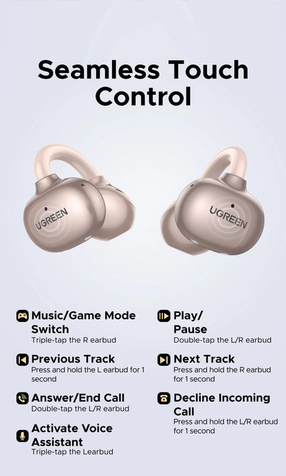 Sonicora Open-Ear Wireless Earbuds – Bluetooth Connectivity, Lightweight Comfort & Everyday Freedom