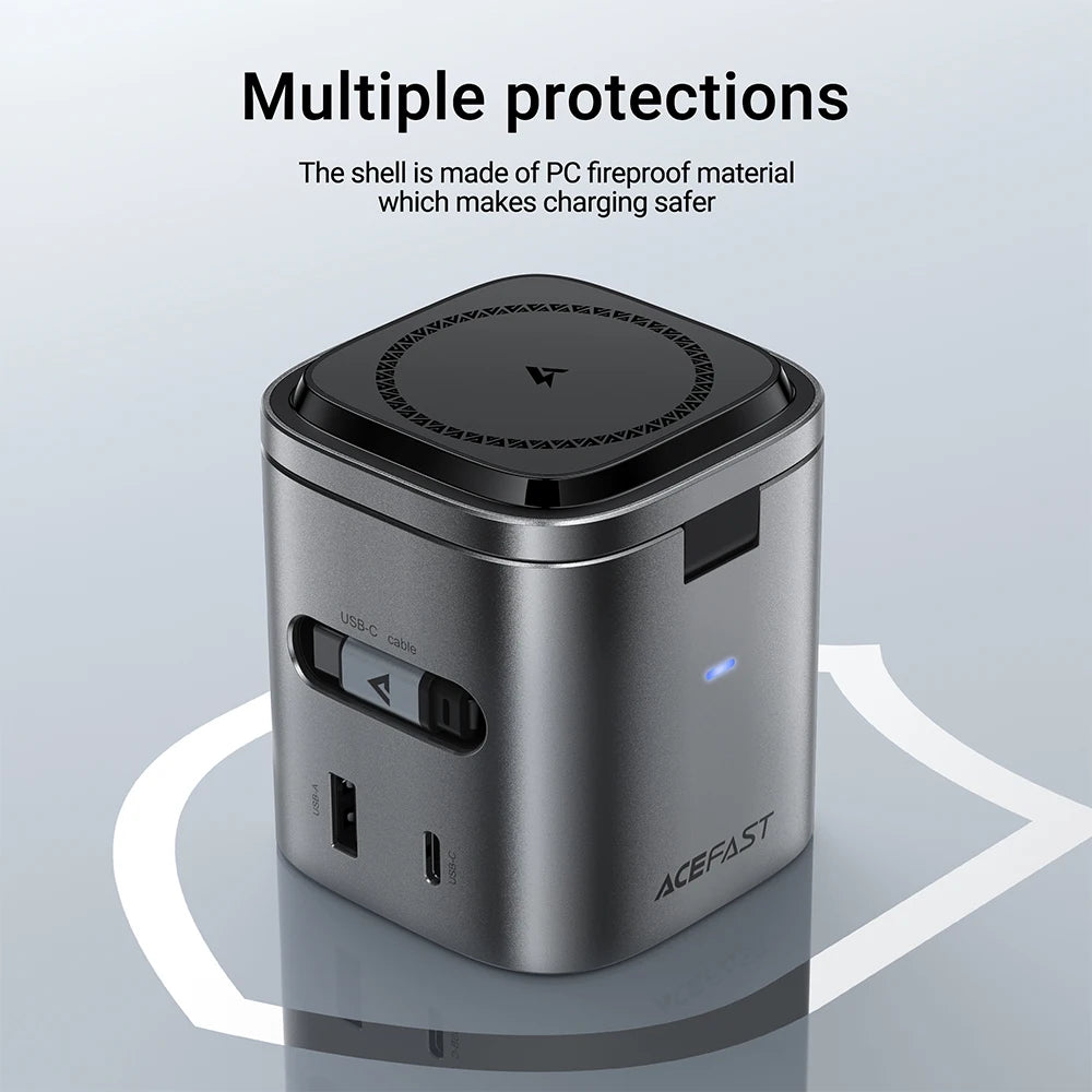 Sonicora 6-in-1 Magnetic Wireless Charging Station – 65W GaN Fast Charger