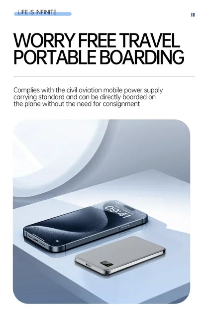 Sonicora Magnetic Wireless Power Bank – 22.5W Fast Charging & LED Battery Display