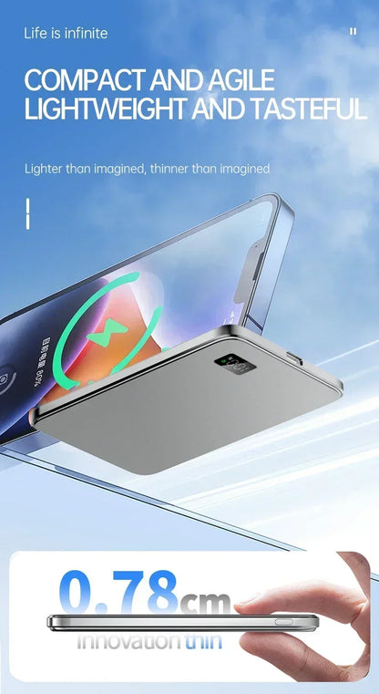 Sonicora Magnetic Wireless Power Bank – 22.5W Fast Charging & LED Battery Display